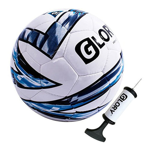 GLORY SPORTS Official Size PU Professional Hand Stitched Soccer Ball